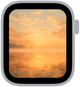 cloudwater Apple Watch face preview 4 featuring autumn, summer, and spring.