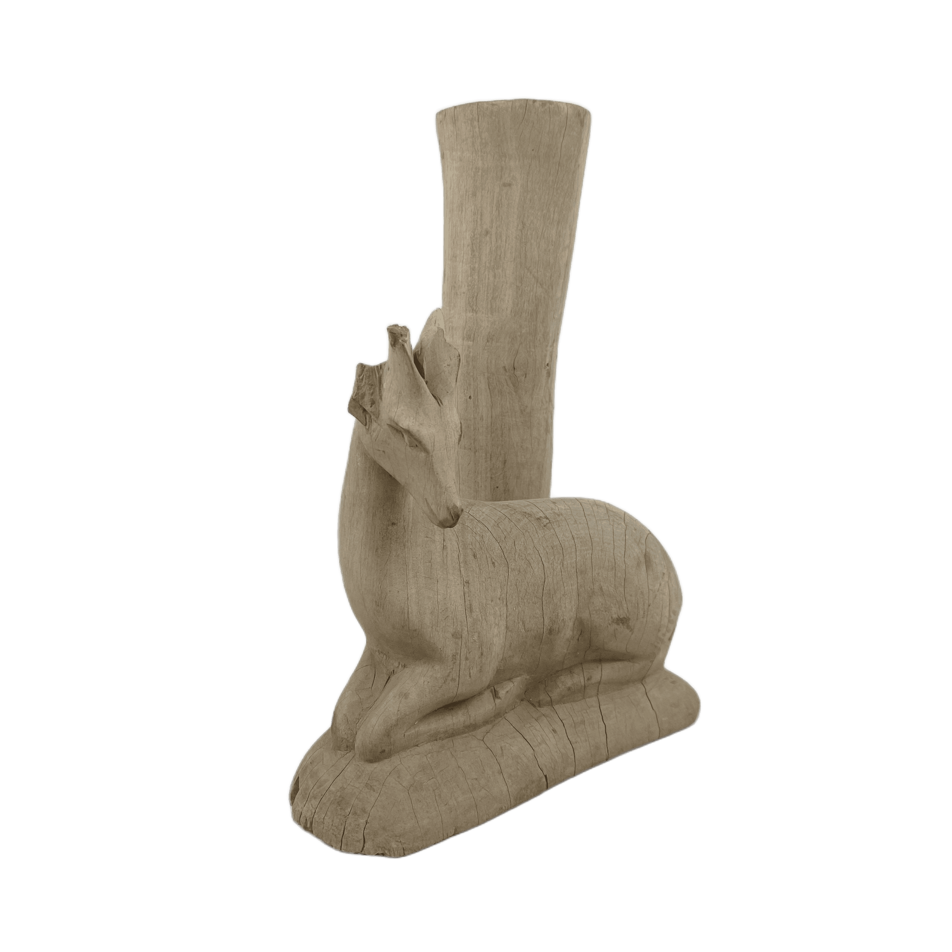 Escultura  Antílope 1900's Madera de Mezquite