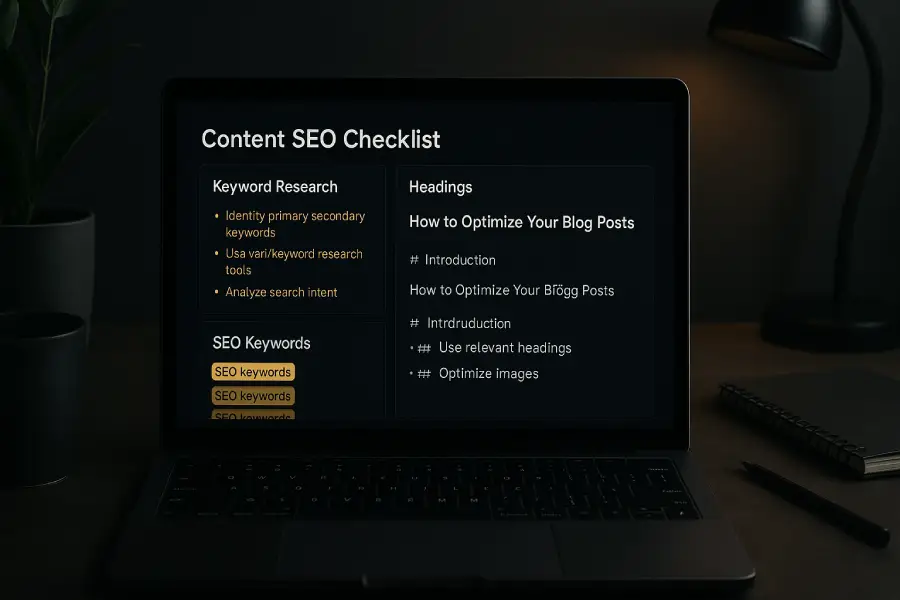 content seo checklist