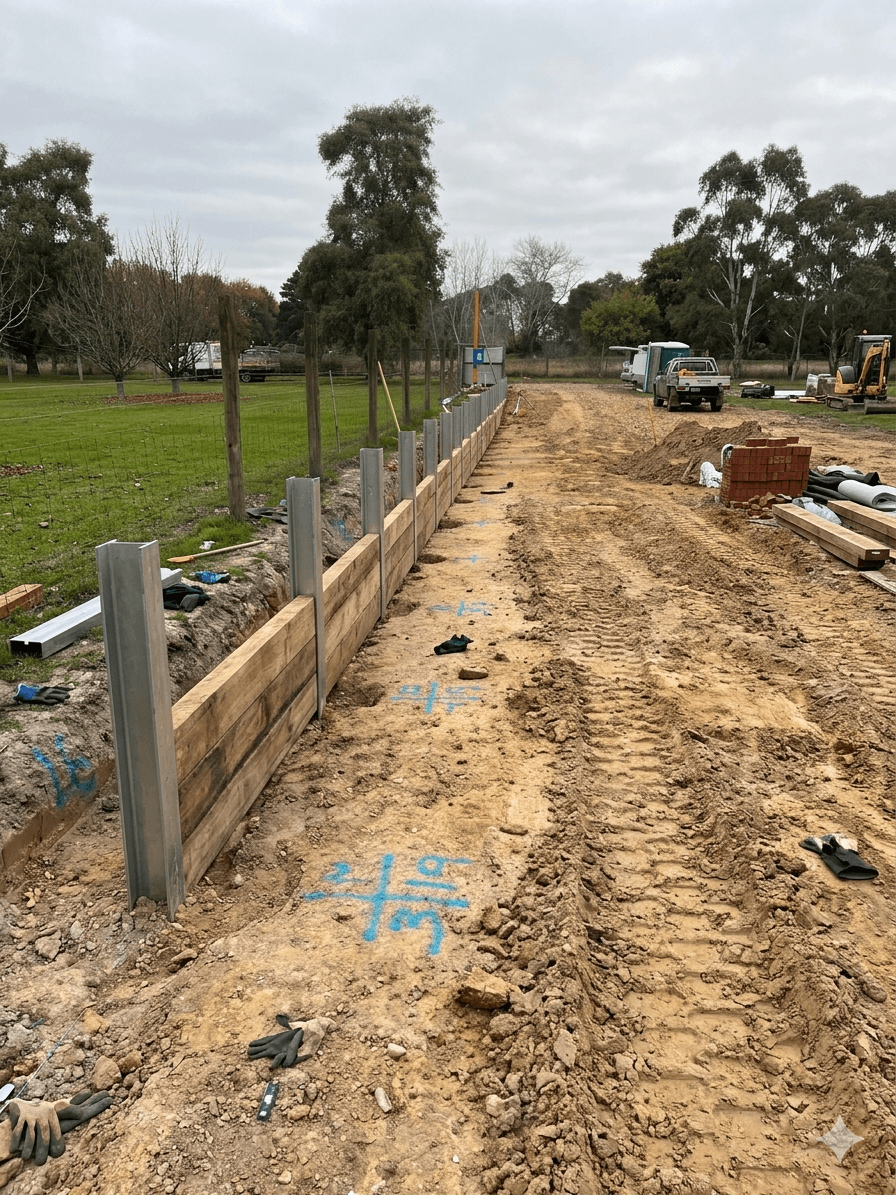 civil-retaining-wall-melbourne. civil drainage services