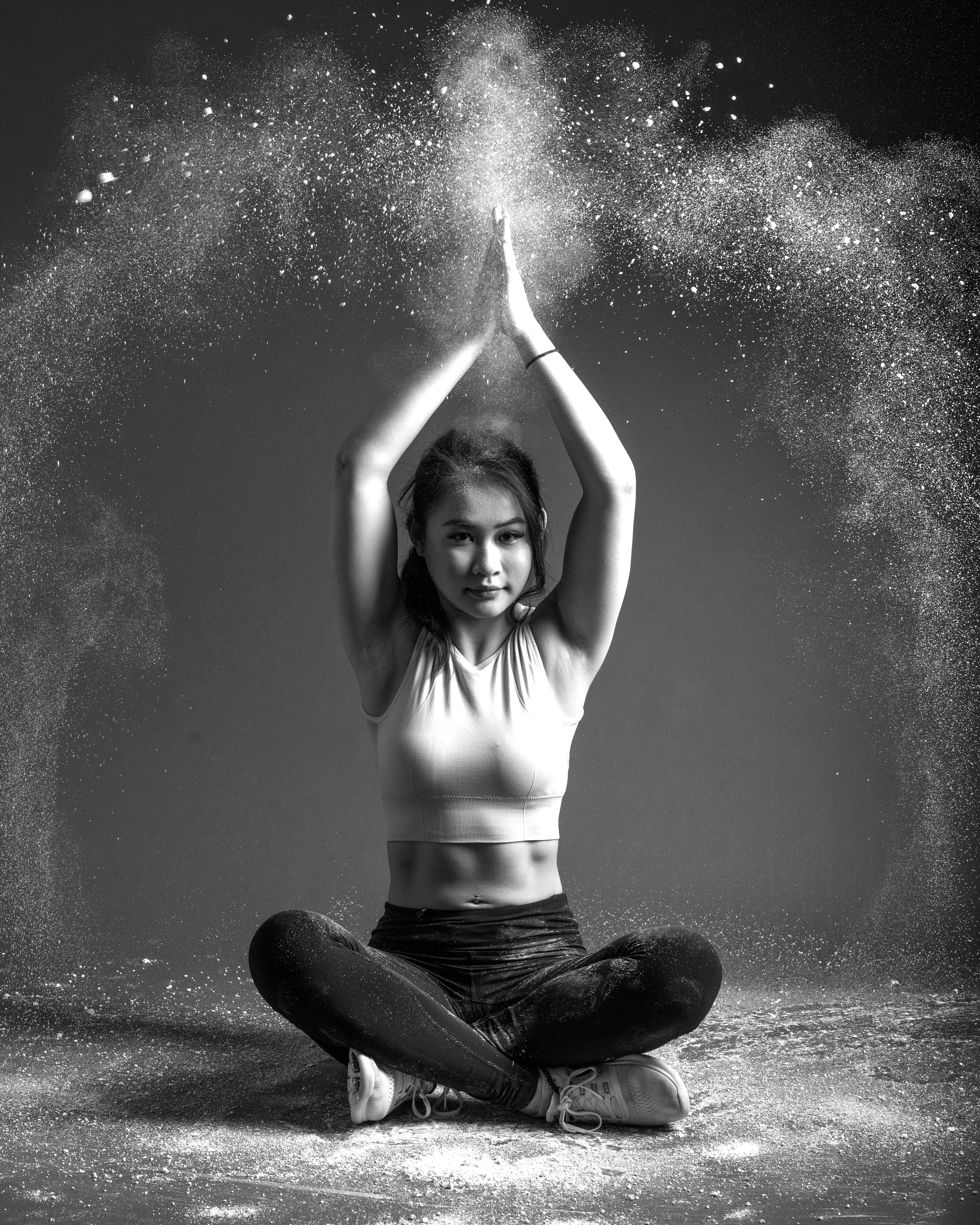 a person sitting on the ground