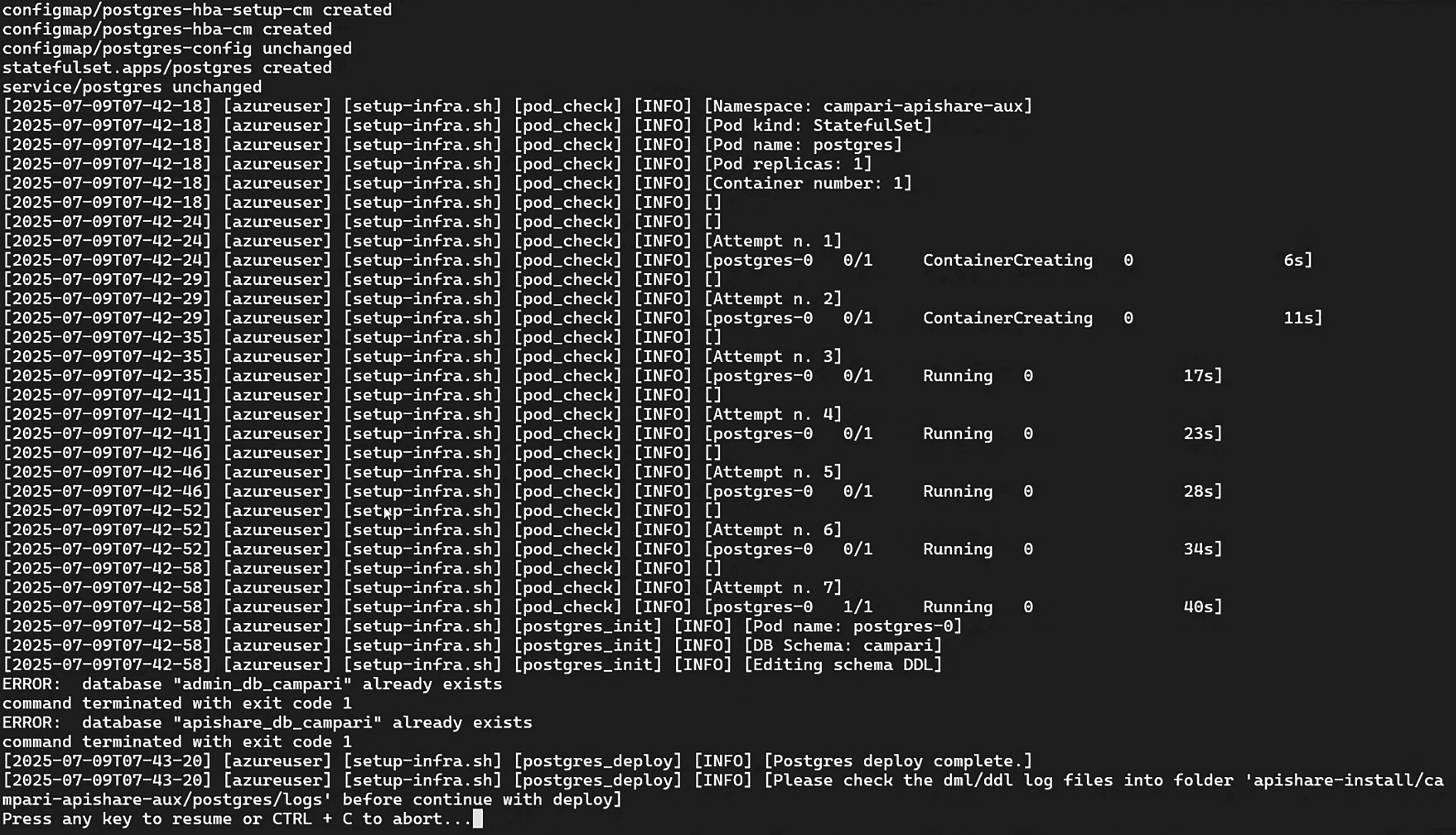 Partial Output of Auxiliary Component Installation