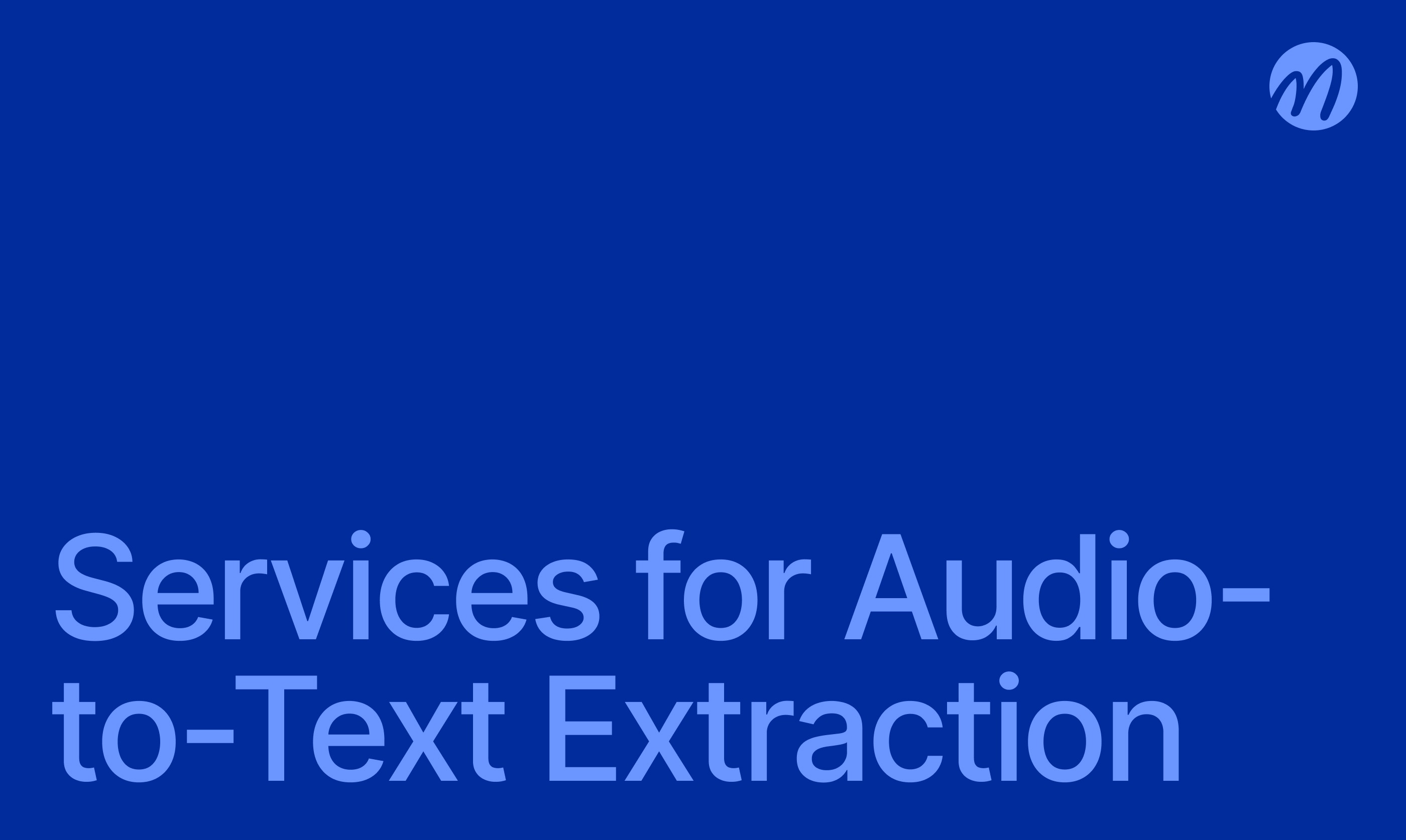 Audio-to-text Extraction