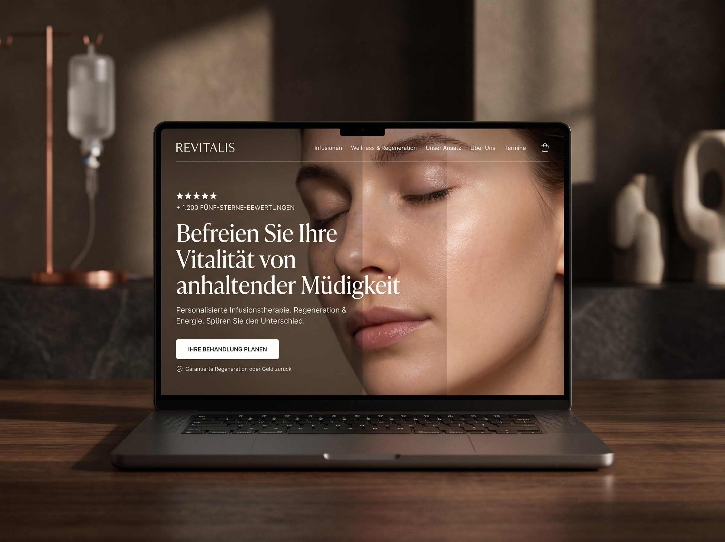 Responsive Infusion Clinic Website mit Premium UX Design