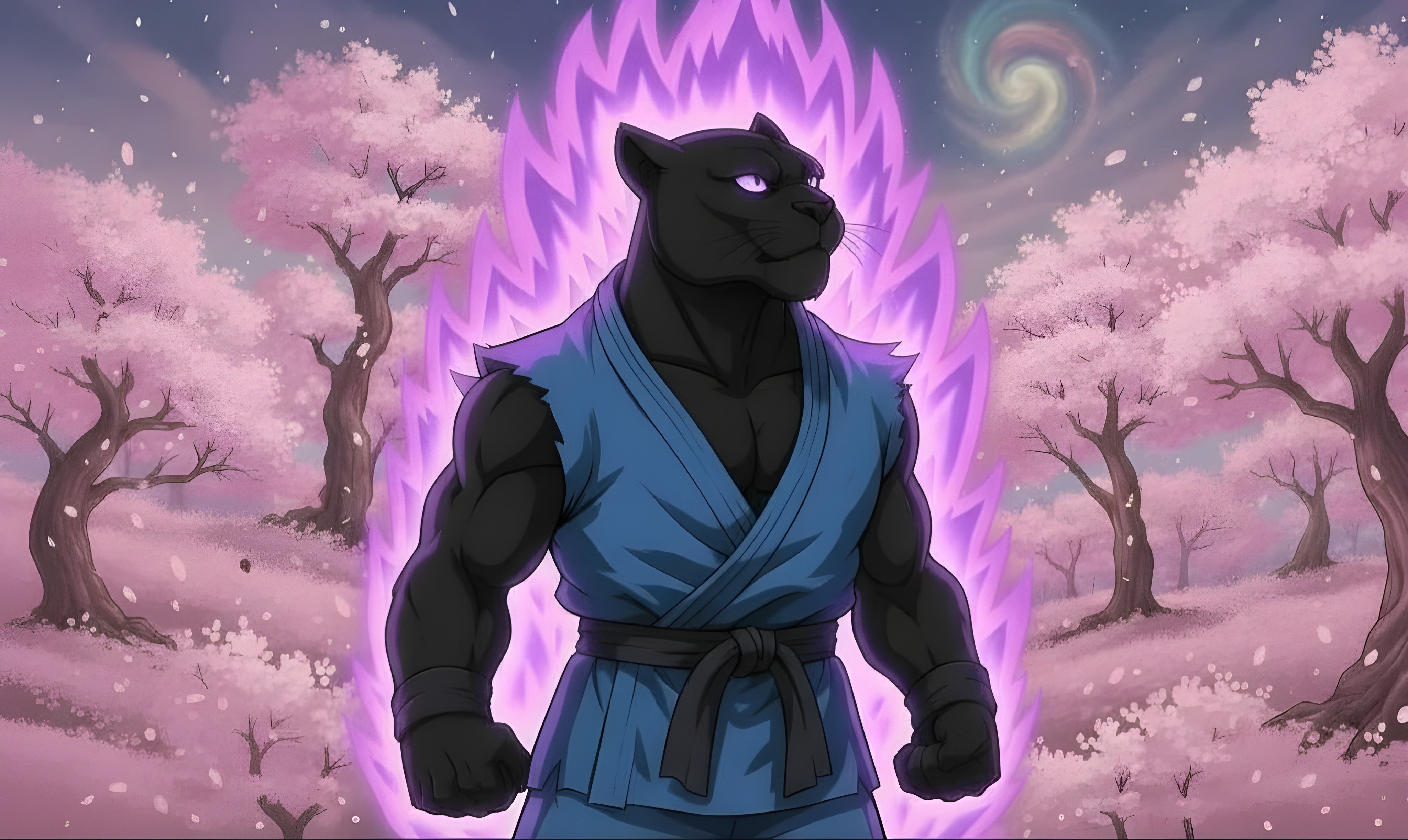 Godly Jiu Jitsu panther staring into the distance