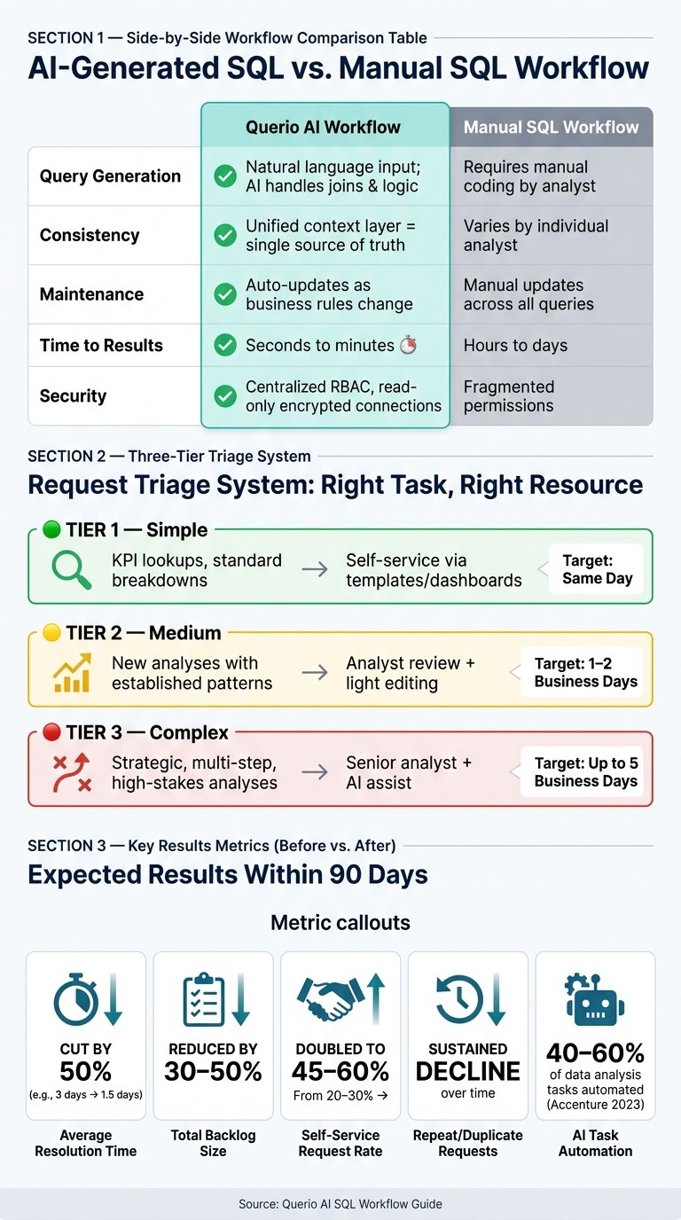 AI-Generated SQL vs Manual SQL: Speed, Accuracy & Backlog Reduction