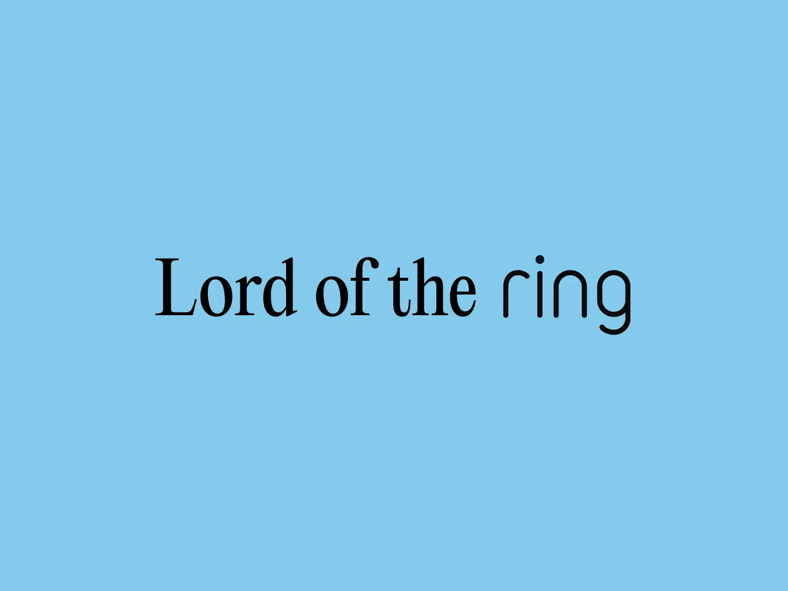 Lord of the ring