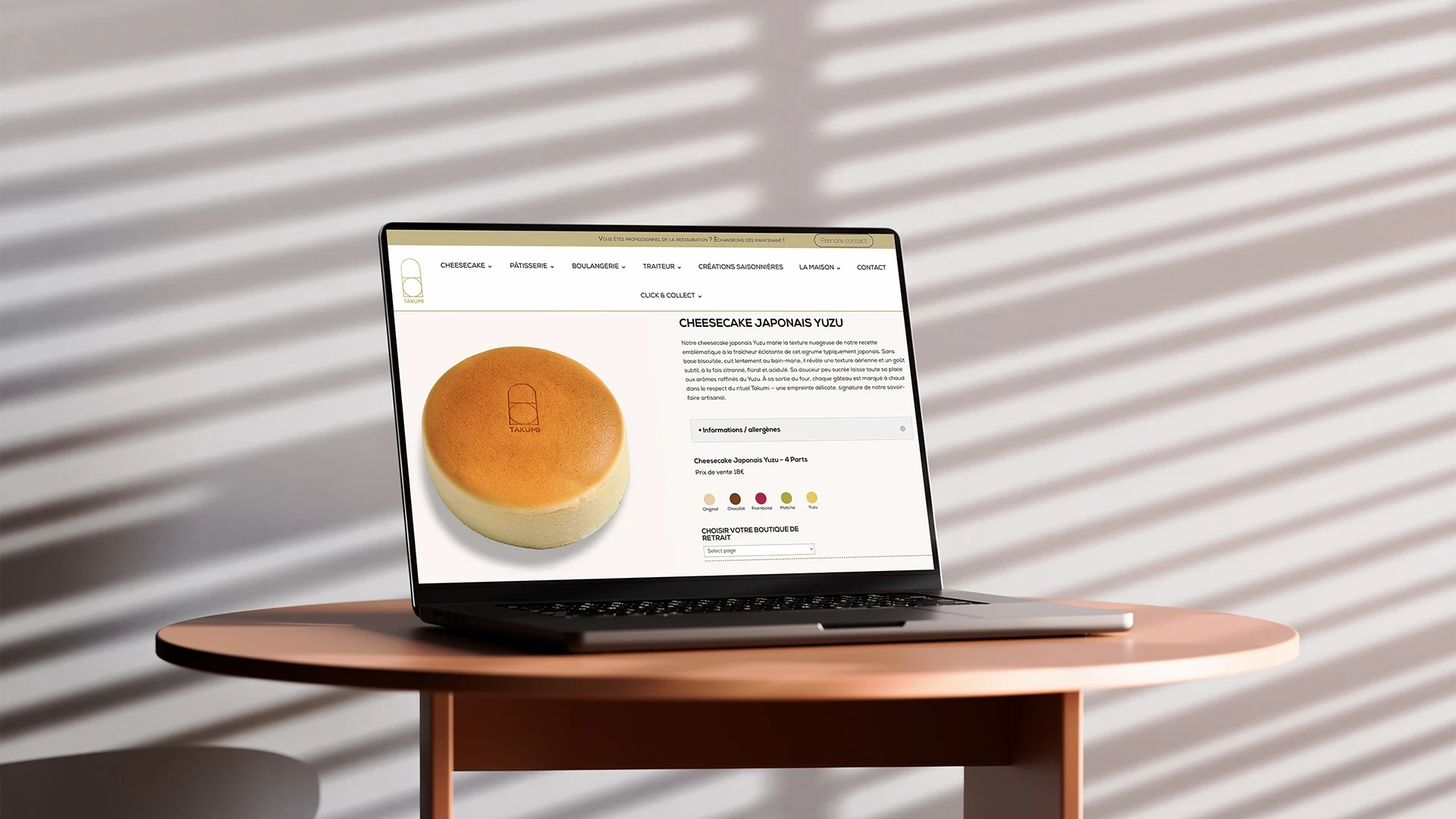 Site internet vue sur Laptop