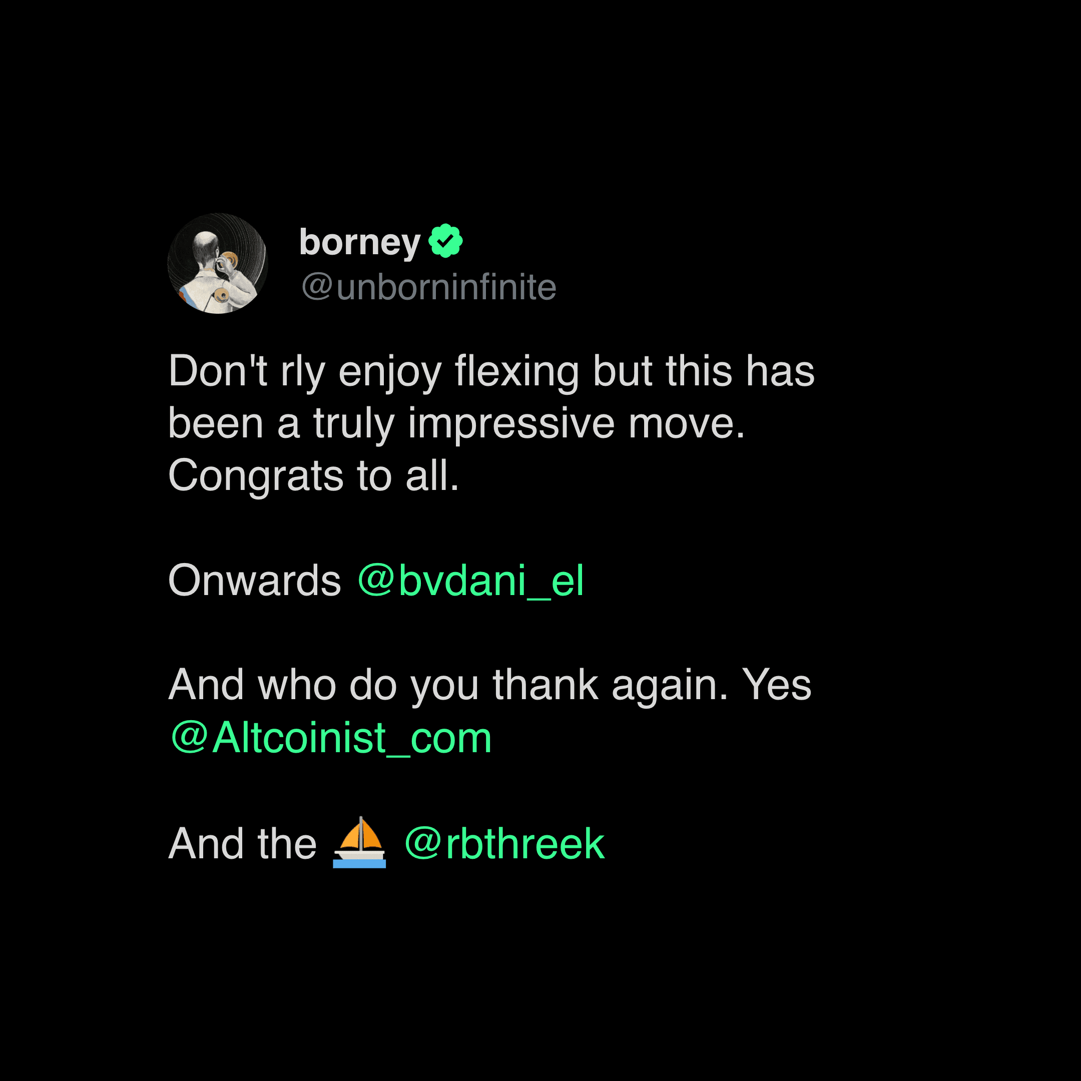 Twitter testimonial screenshot