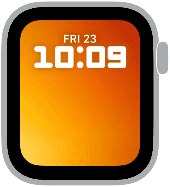 an apple watch face from the halloween gradients collection