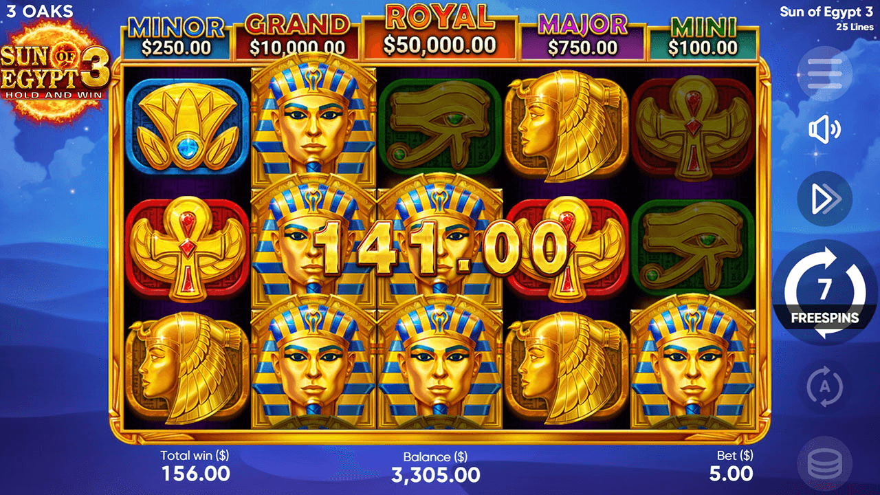 Sun of Egypt 3 - bonus officiel 3 Oaks Gaming