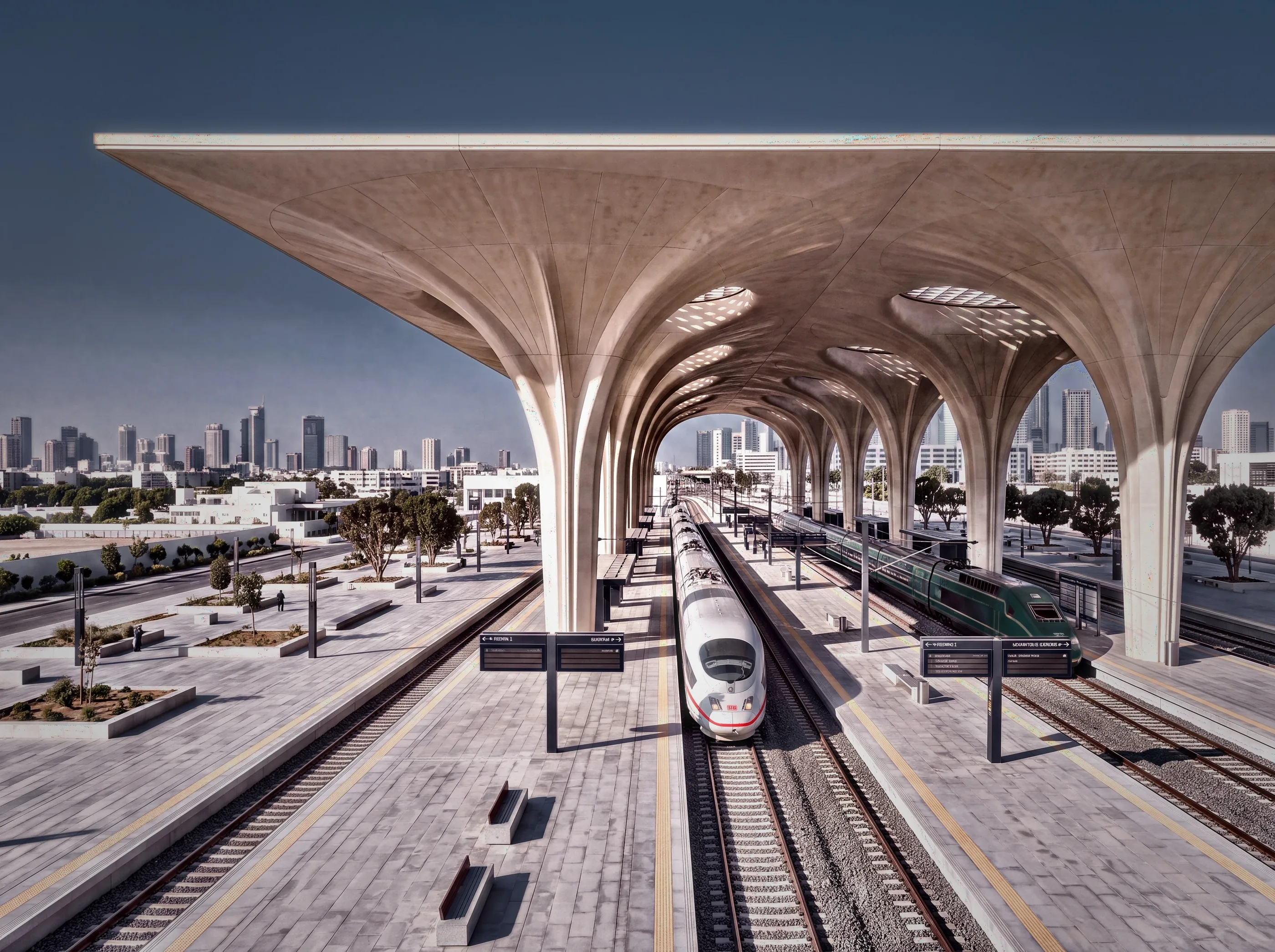 Union Transit Hub, street view of an Atrium project