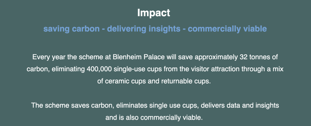 re-universe returnable cup impact