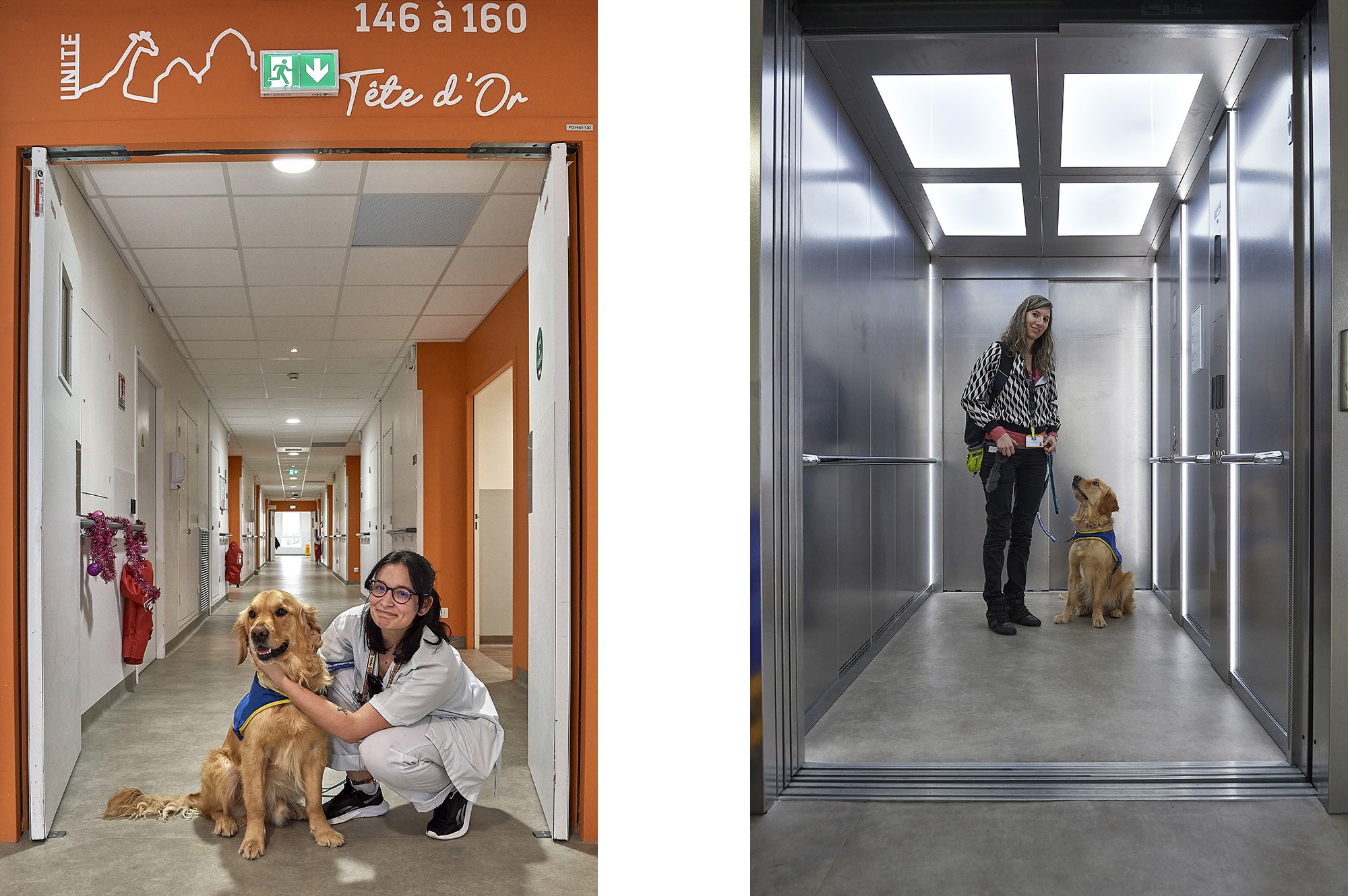 Fin de journée. Retour à la maison après un dernier calin à une infirmière.