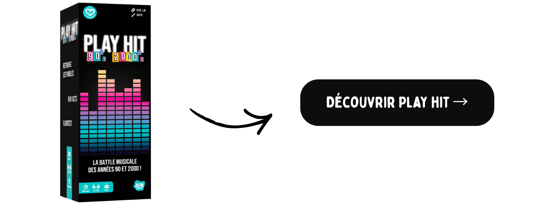 Play Hit sur fond blanc et bouton d'achat