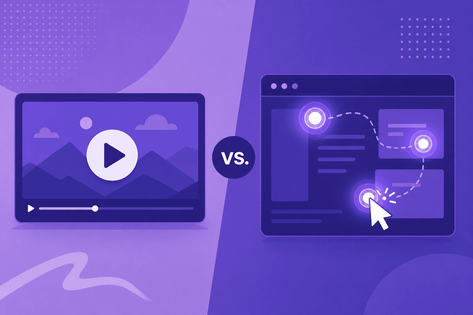 Product walkthrough video versus interactive clickable demo