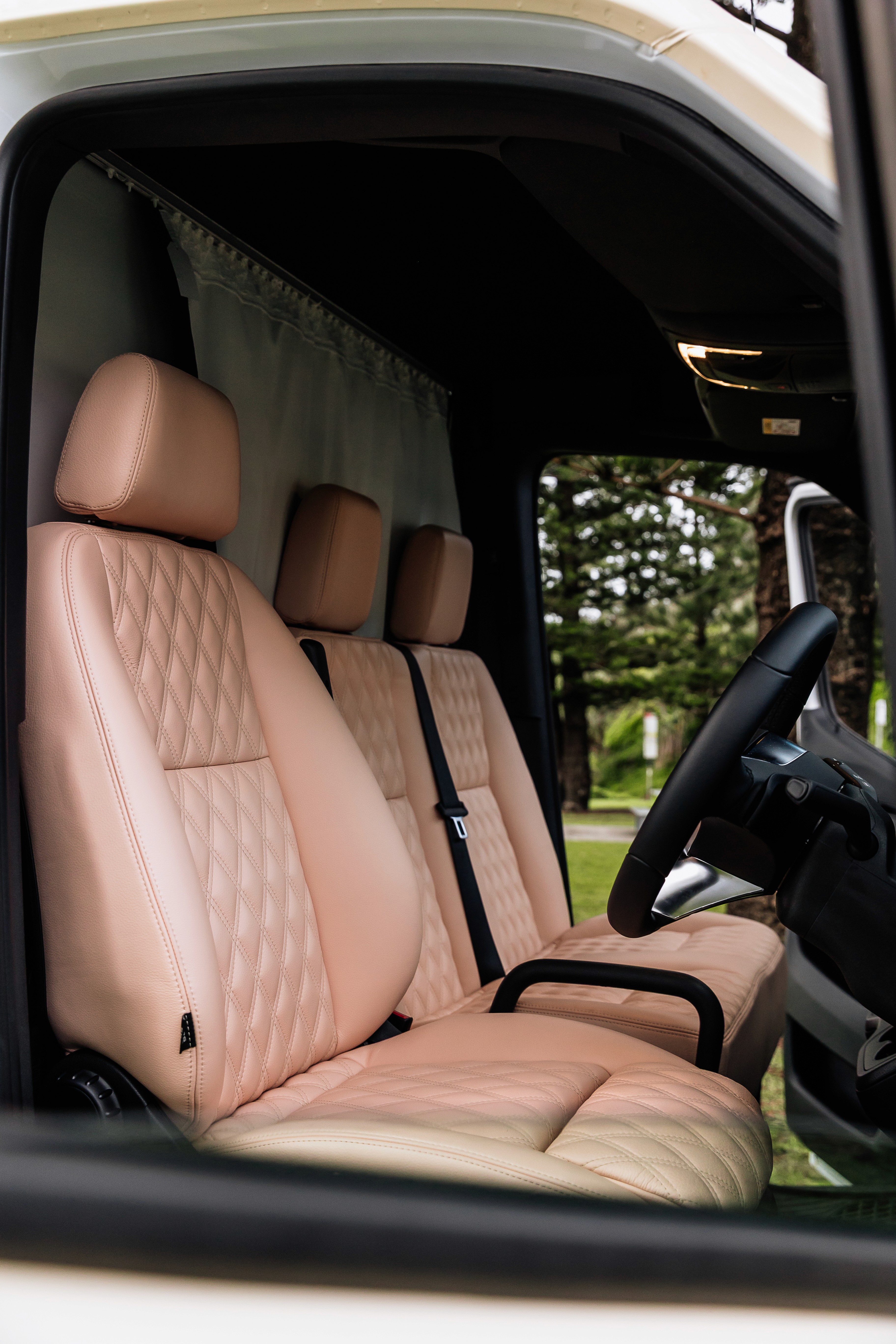 Custom Upholstery in campervan