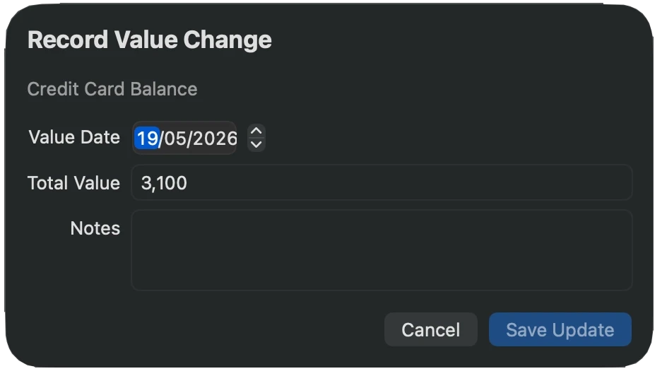 Update Historical Value