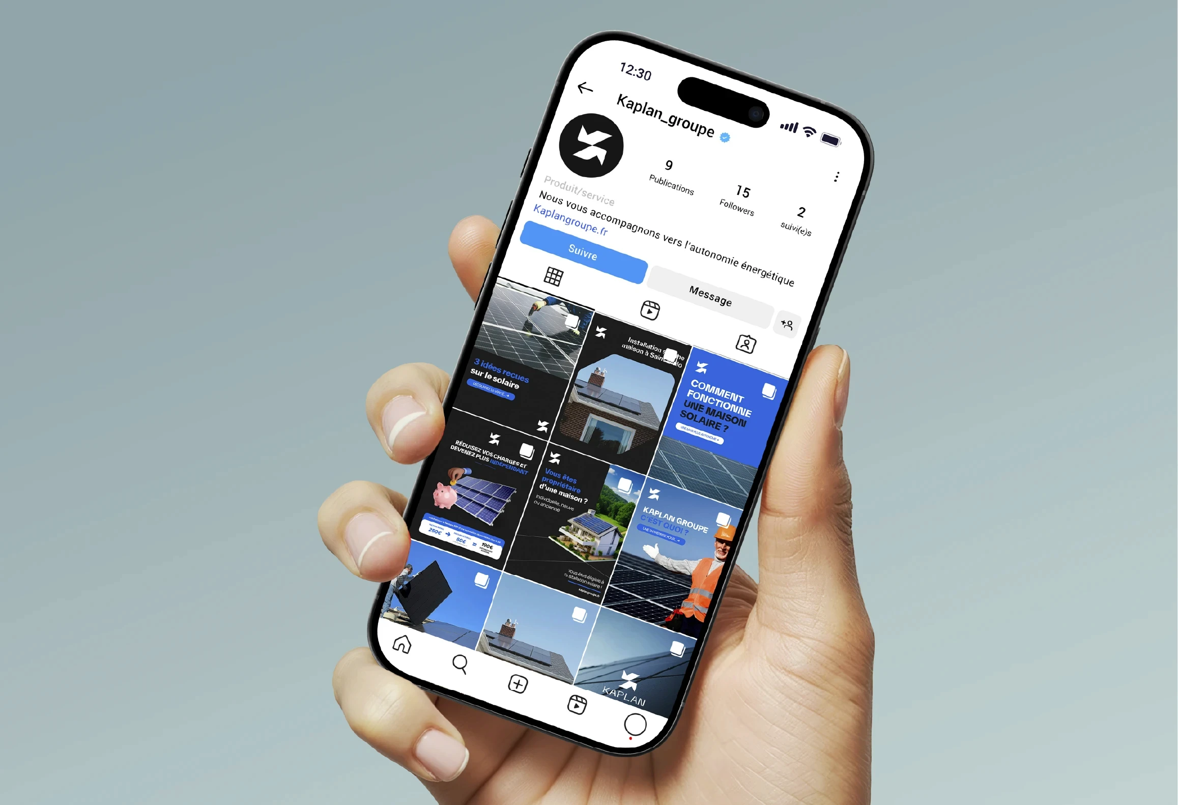 Identité visuelle Kaplan Group déclinée sur supports digitaux