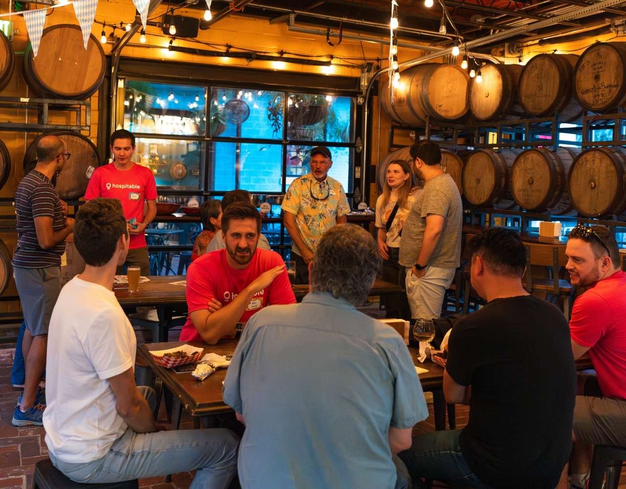 hospitable team at a conference