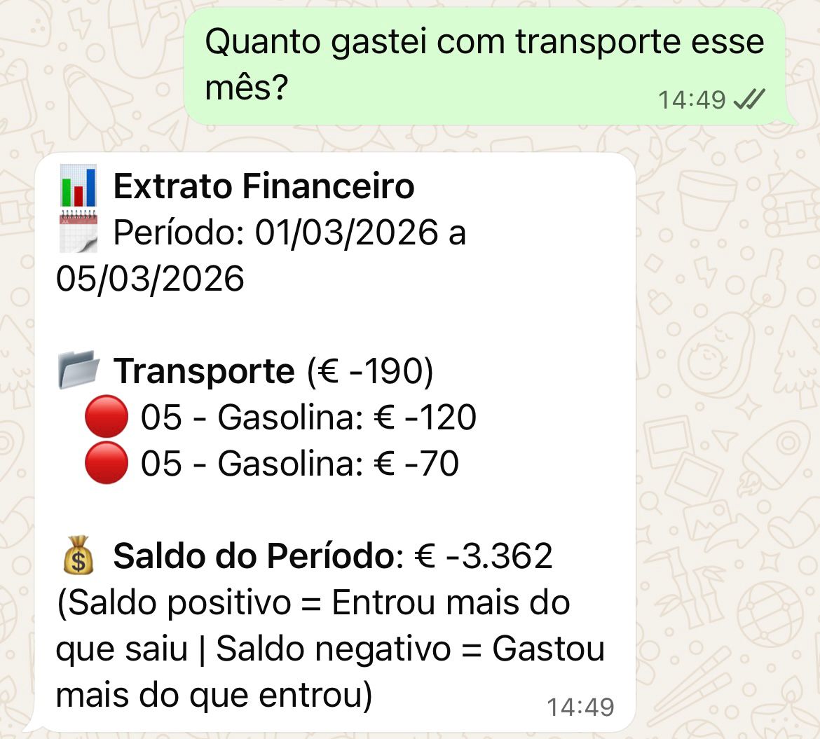 Relatórios de gastos Porquim IA