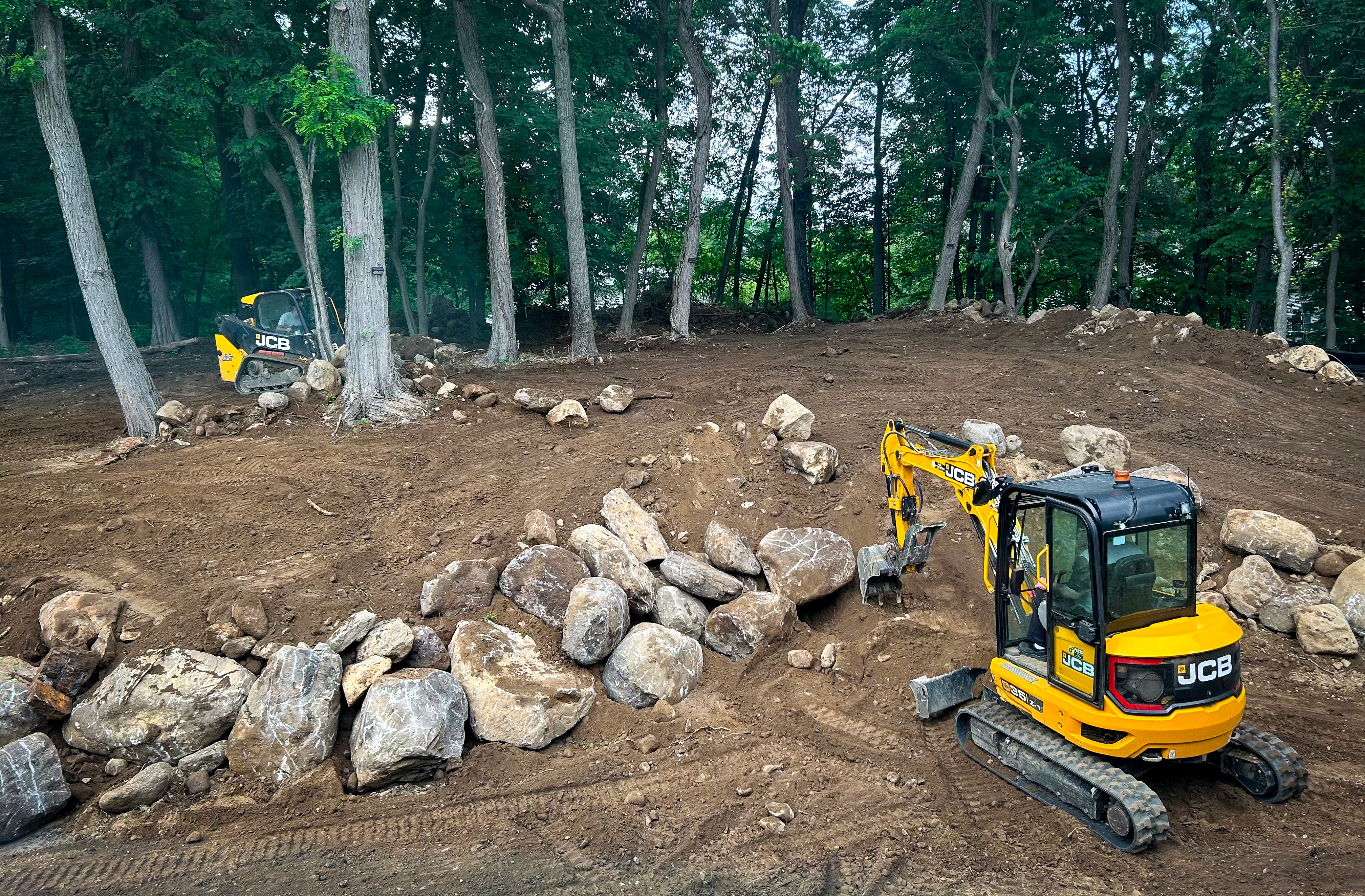 building boulder wall