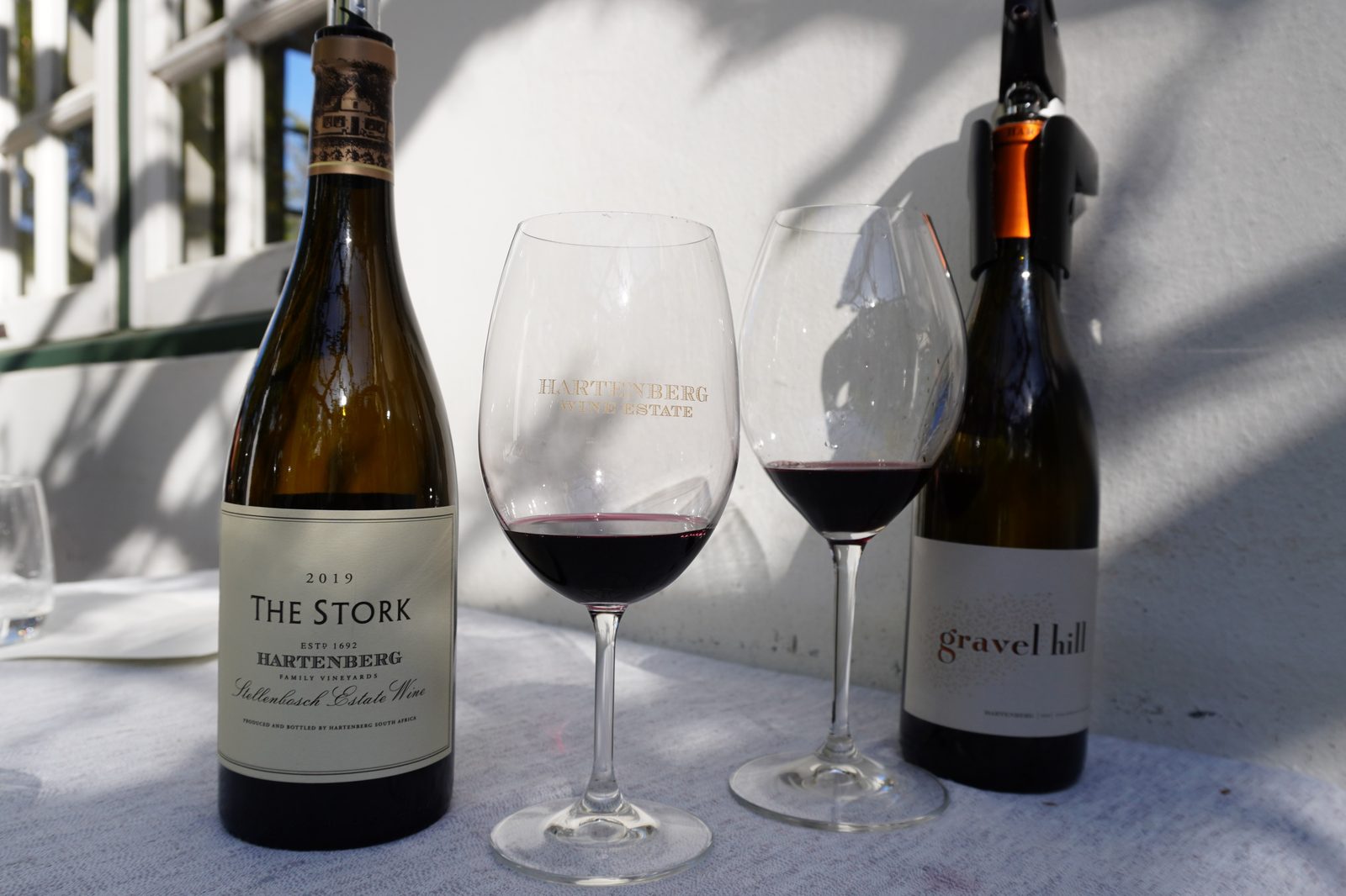 The Stork Shiraz and Gravel Hill Syrah at Hartenberg Wine Estate in Stellenbosch, South Africa.