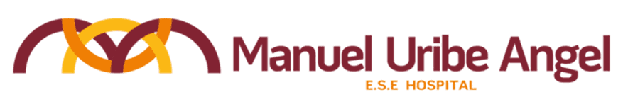 Logo Hospital Manuel Uribe Angel con arcos entrelazados