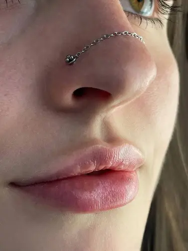 woman with high nostril piercing in Austin,TX