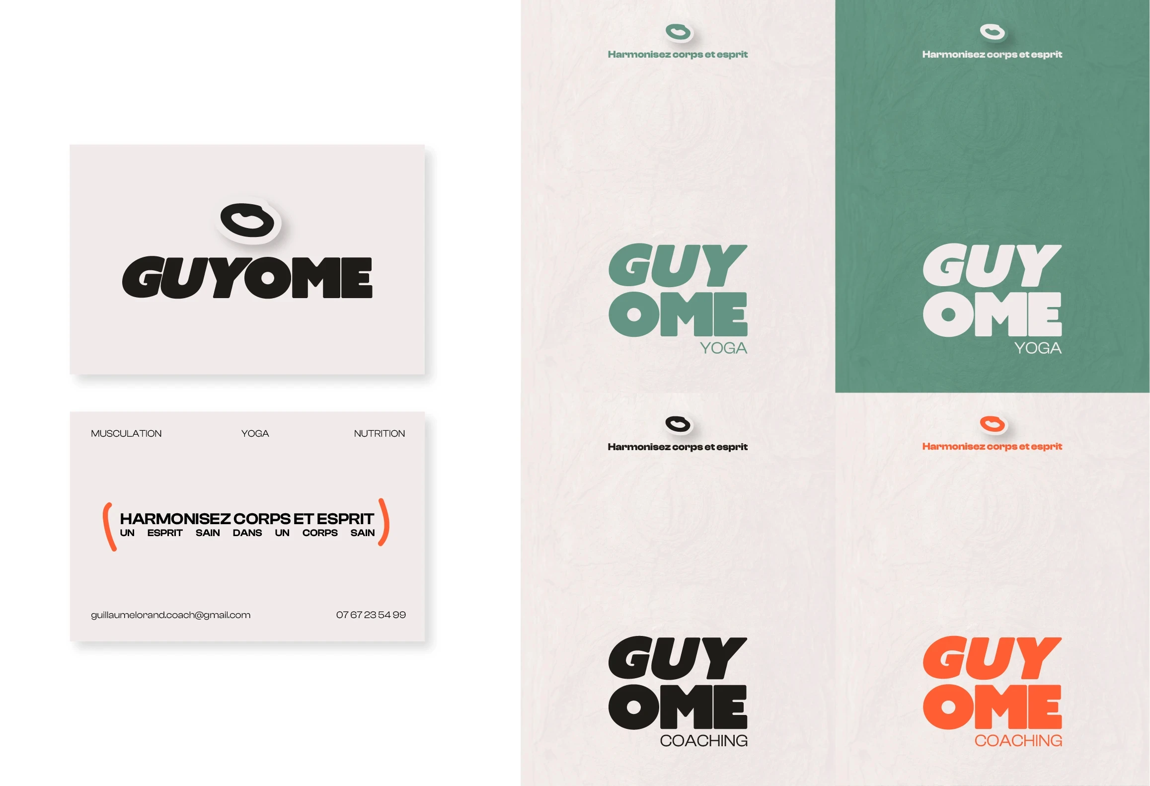 Déclinaison du logo Guyome Coach, symbole lié au mouvement et à l’équilibre