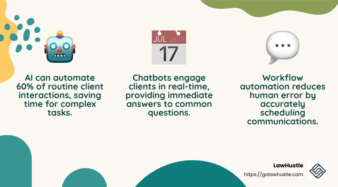 AI integration boosts client communication efficiency - how do you automate client communication infographic 3_facts_emoji_nature