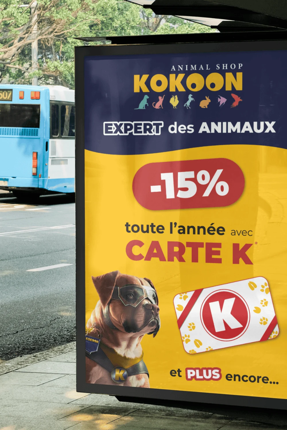 Affiche promotionnelle Kokoon Animal Shop, animalerie en ligne