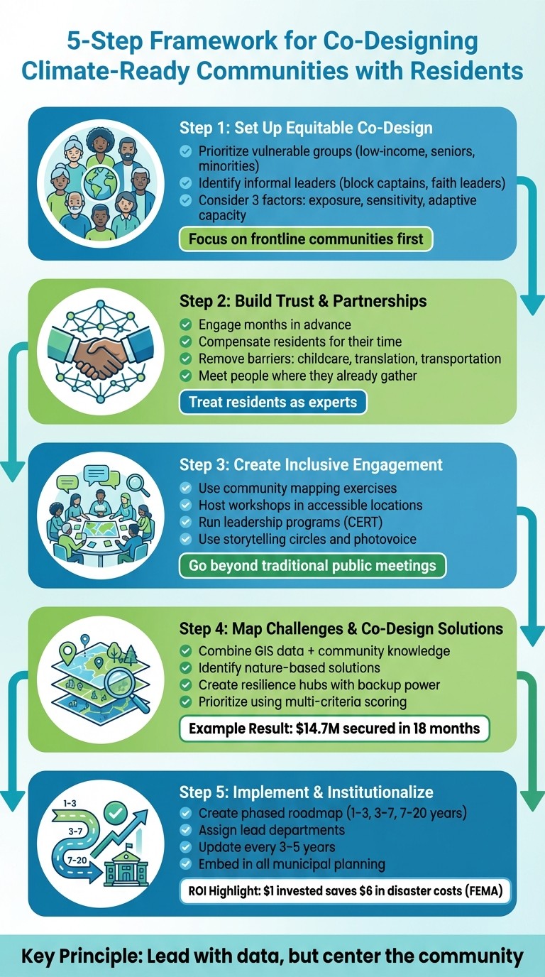 5-Step Framework for Co-Designing Climate-Ready Communities with Residents