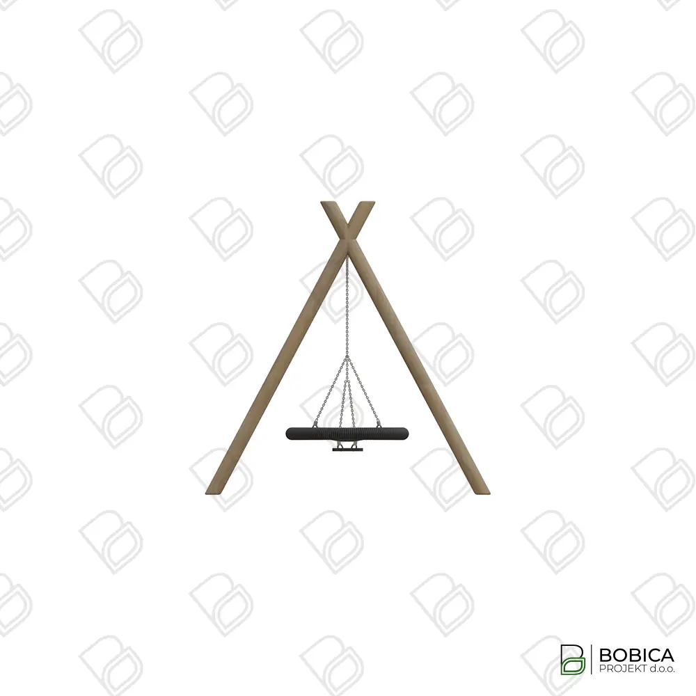 Dvostruka drvena ljuljačka s gnijezdom - "Robinia Nest Duo"