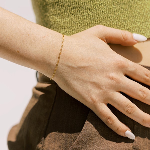 permanent jewelry on wrist