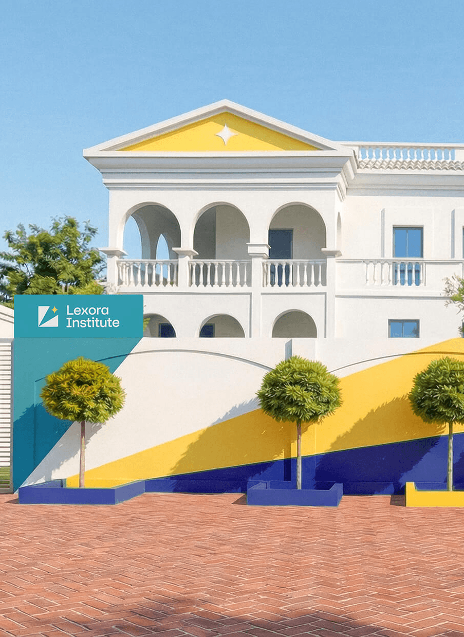 A student wearing a red uniform sits while holding a book in his hands