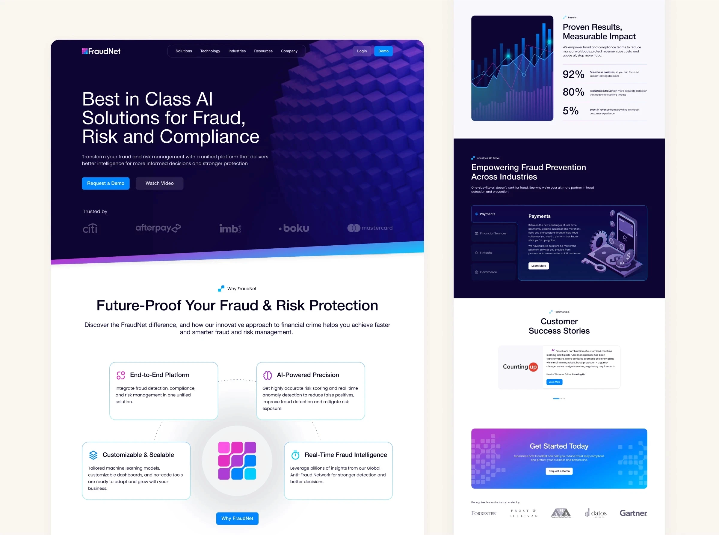 Fraud net home website design