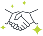 illustration of hands shaking.