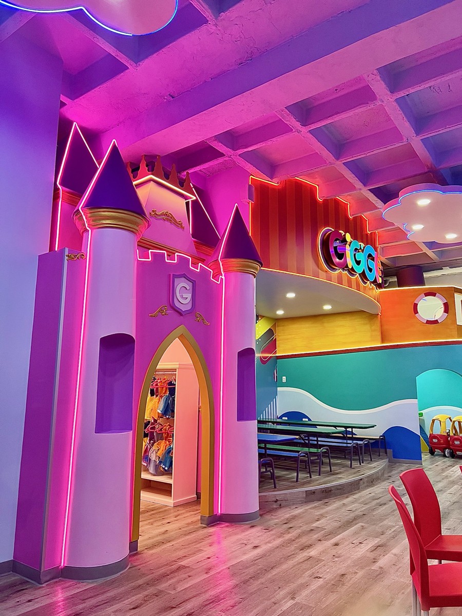 A young girl smiling