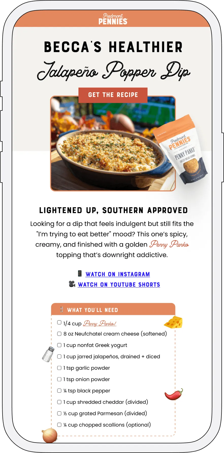 Recipe-focused email design used by a food brand to drive engagement and retention — Retention for Food Brands.