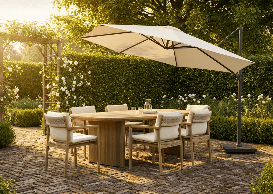 High-quality patio umbrella from Camello Diego for outdoor relaxation.