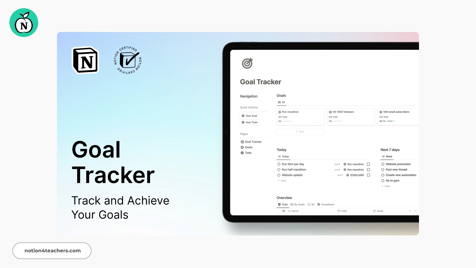 Notion Goal Tracker by Solt