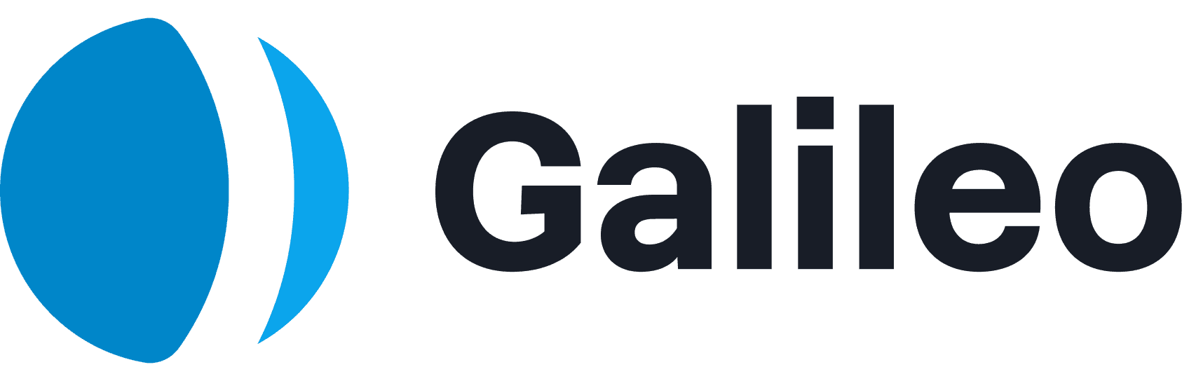 Galileo company logo with blue circular symbol