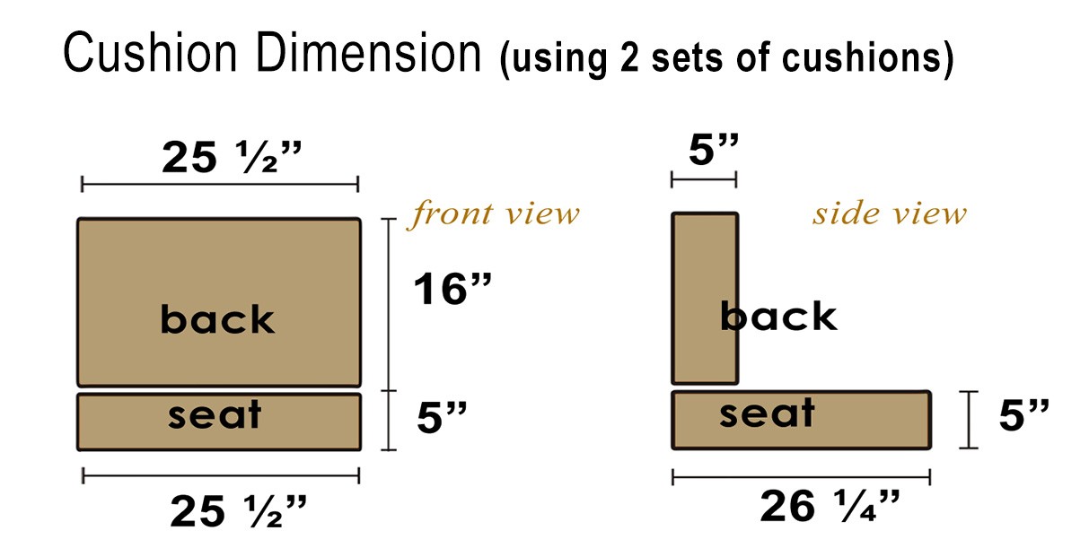 cushion size