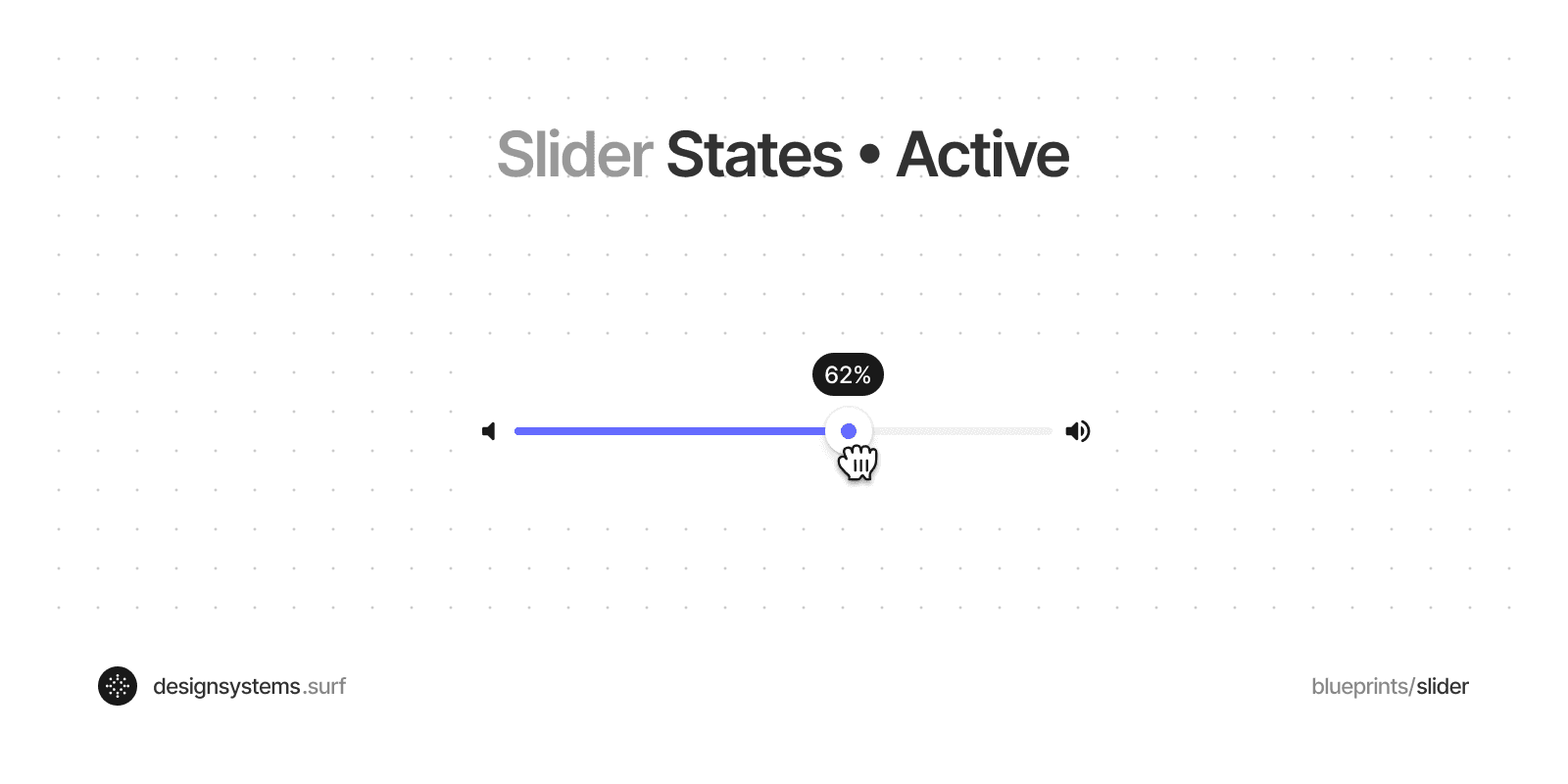 Slider component UI Design Active state