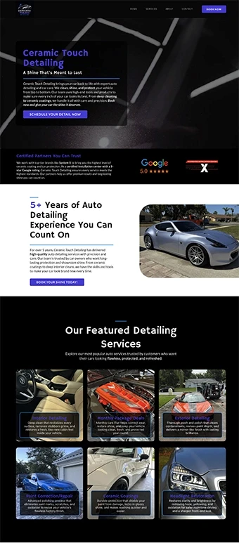 Screenshot of a website's homepage featuring a sleek design, navigation menu, and multimedia content layout.