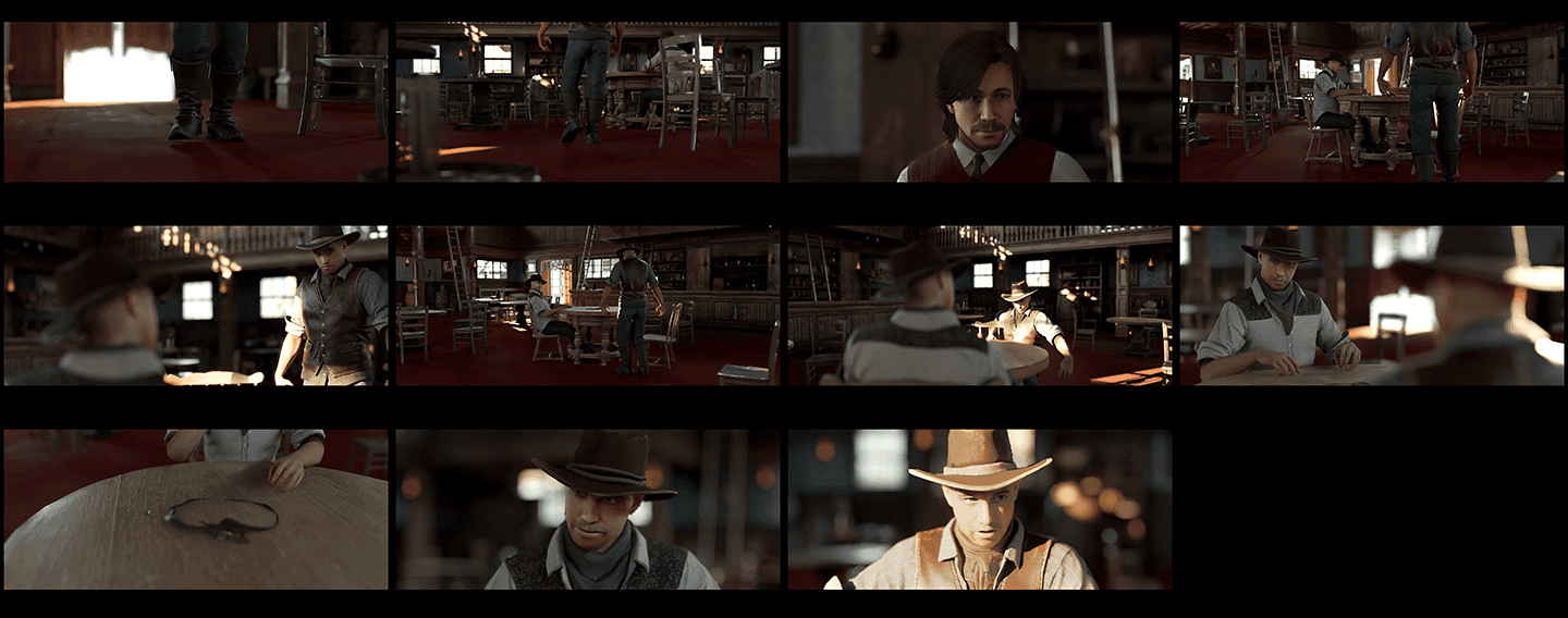 Frames rendered from Baz's virtual cameras.