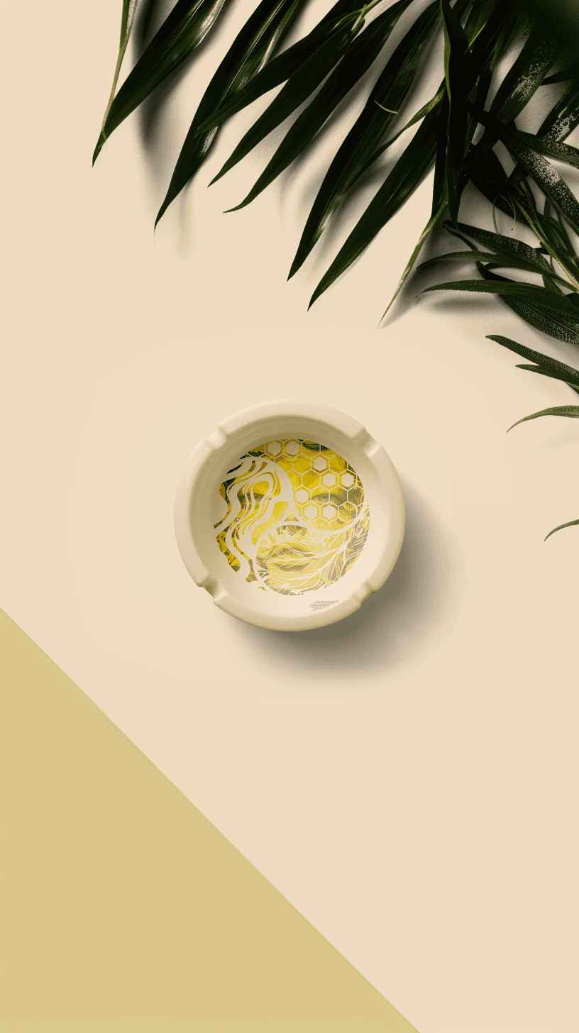 Graphic design on ashtray