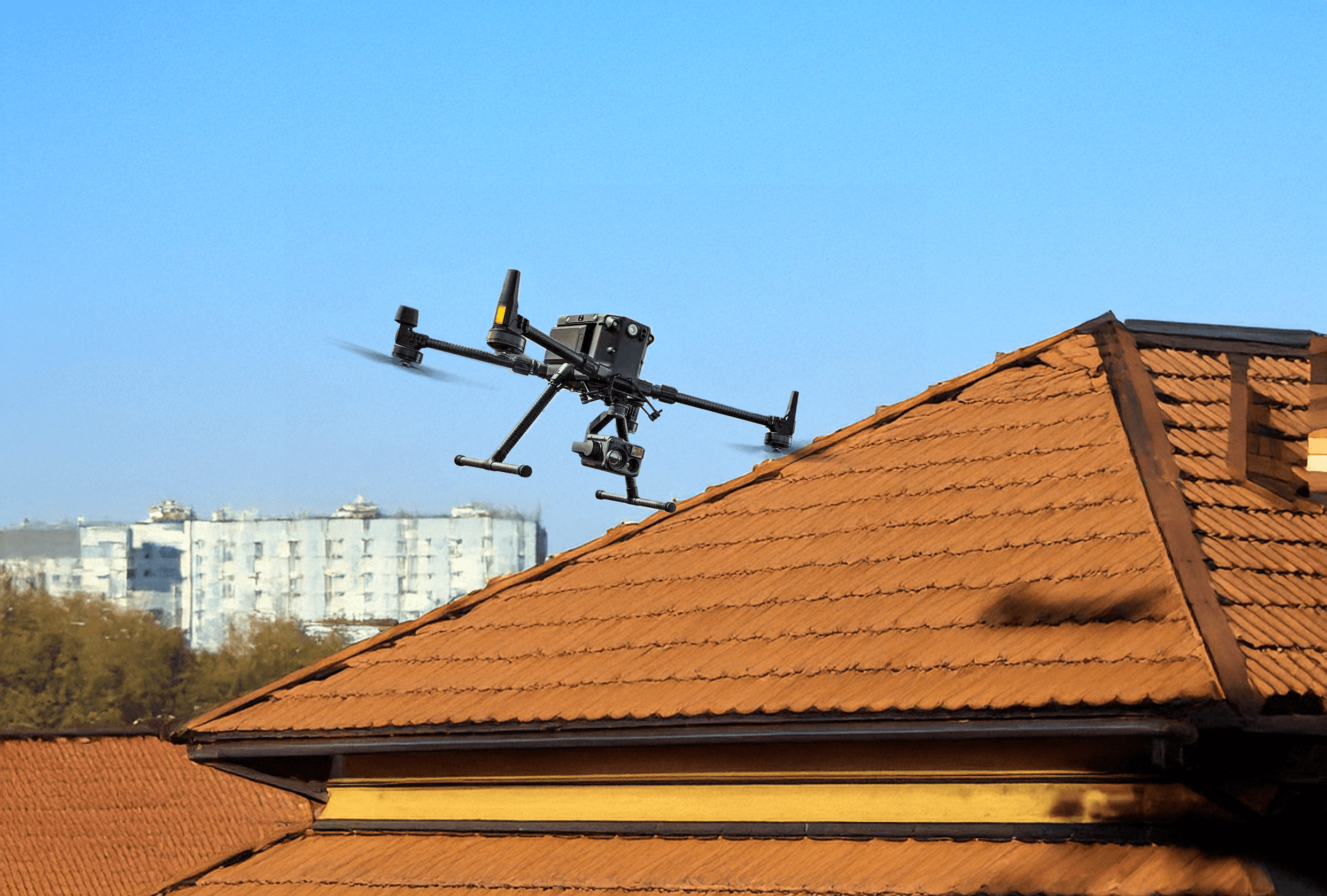modern house in snowy landscape