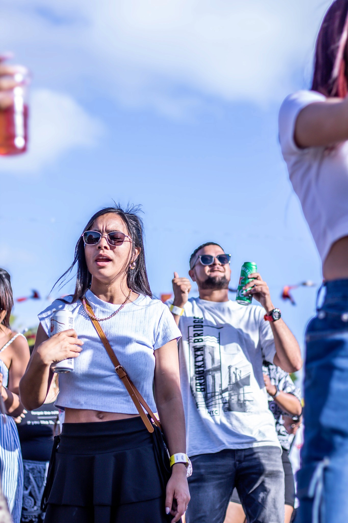 a woman holding an apple